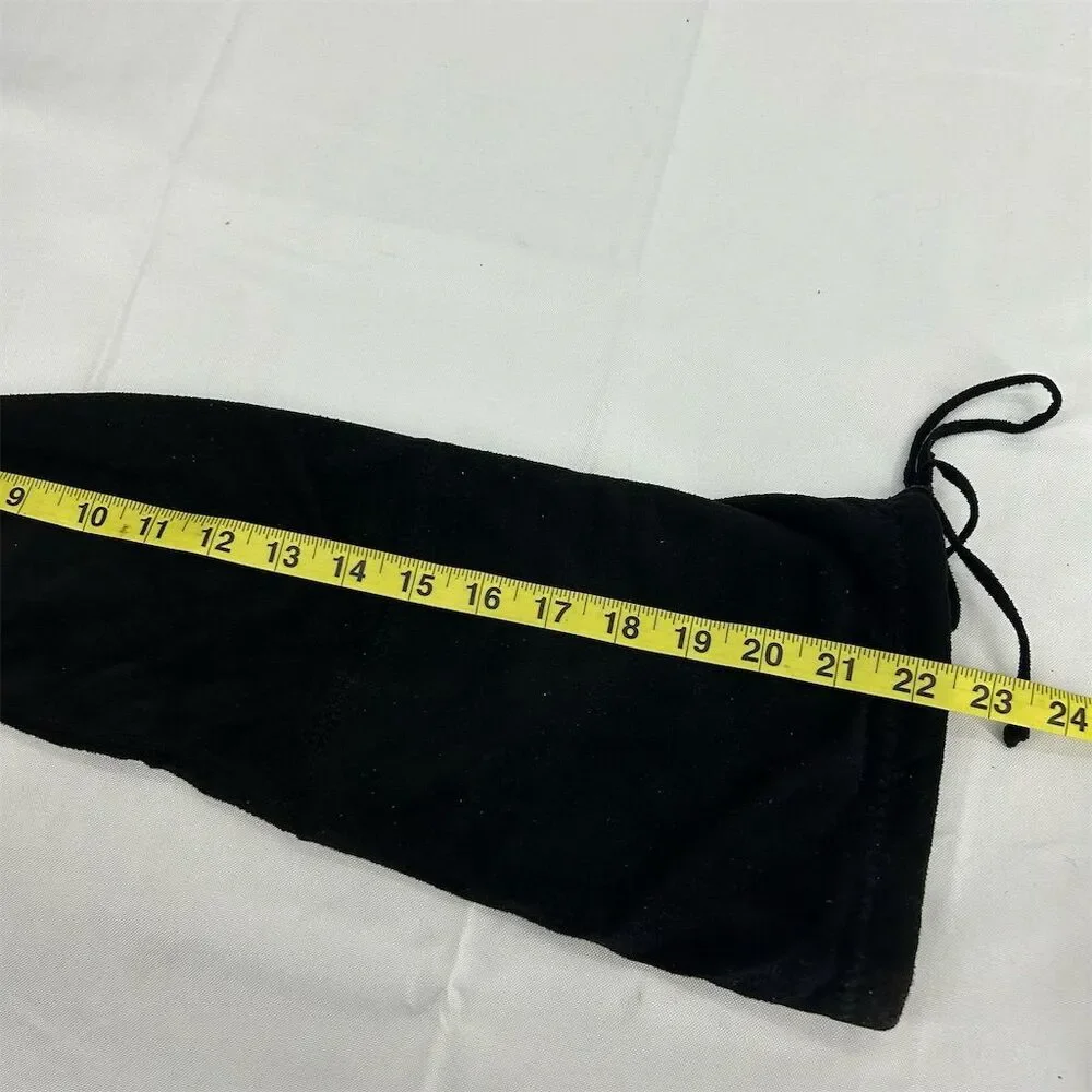 Women's Black Over-The-Knee Boots Size 8.5 Block Heels Fall Fashion Fleece Lined